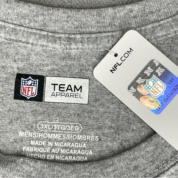 Kansas City Chiefs Shirt Size 3XL Gray NFL Football Tee XXXL Cotton NWT - Picture 7 of 12